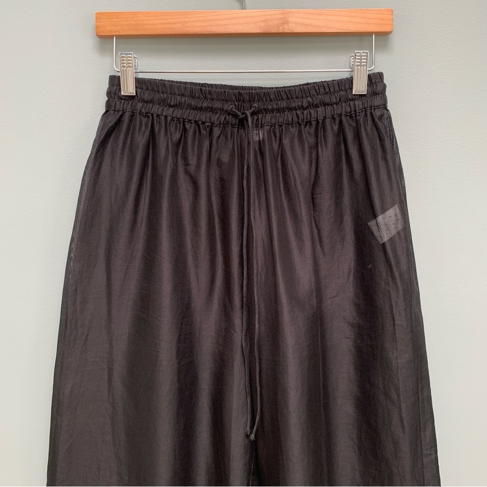 SIR. Black Cover Up Sheer Pants in Black 4 - Picture 4 of 11